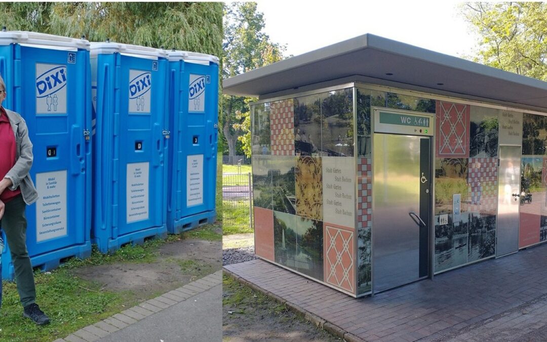 Toiletten-Notstand in Bochum Dixis am Ümminger See können nur eine Notlösung sein